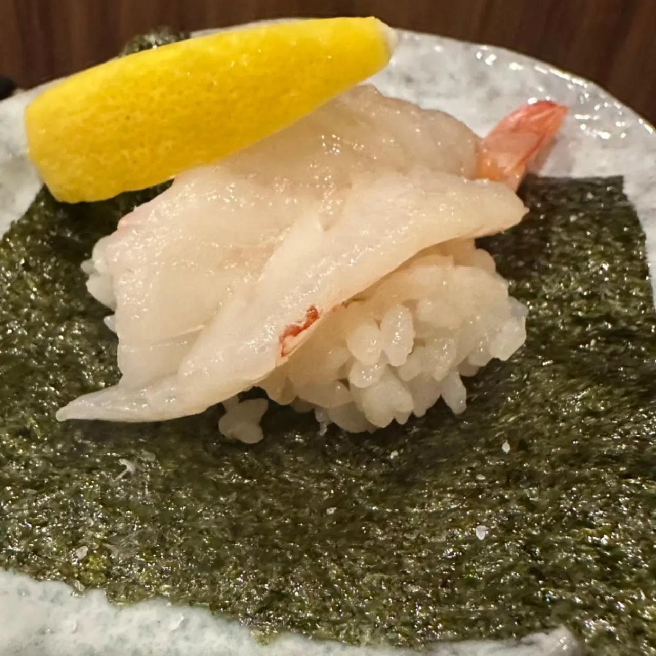 🦐 赤海老の塩レモン手巻き